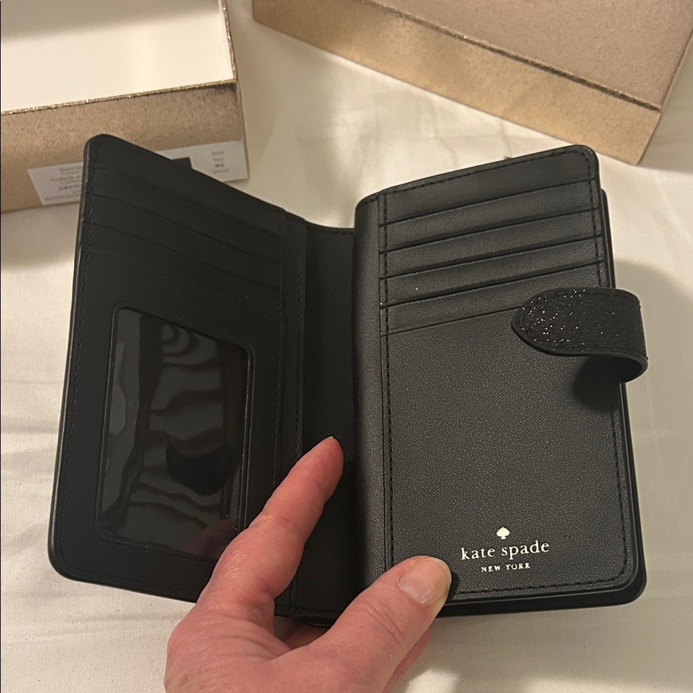 Kate Spade Black Sparkle Wallet - Picture 3 of 4